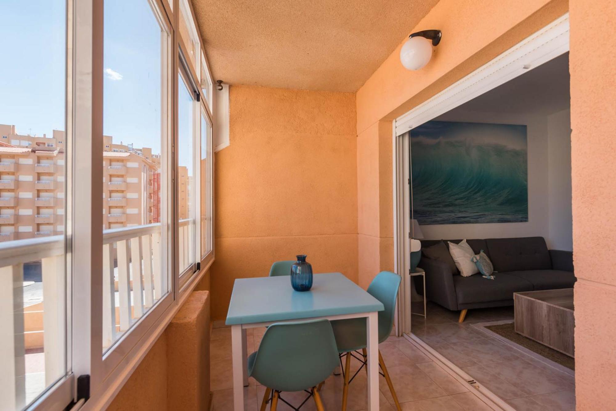 Appartamento Urbanizacion Copacabana - La Manga Del Mar Menor Km2 - Vistas A Mediterraneo Dormitorio Doble Y Sofa-Cama Esterno foto